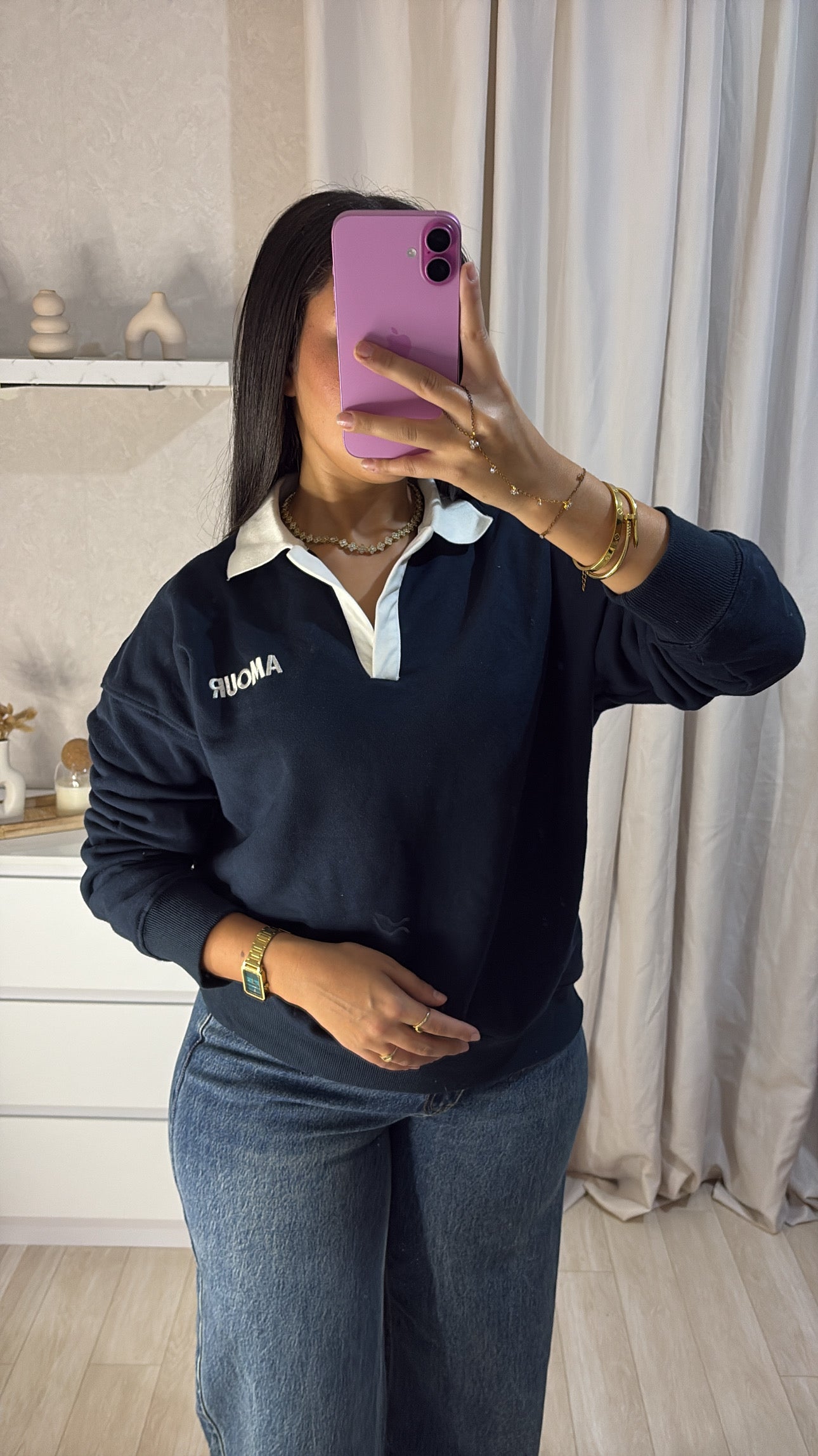 Pull Love Bleu marine