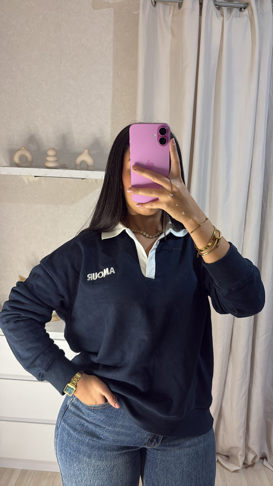 Pull Love Bleu marine