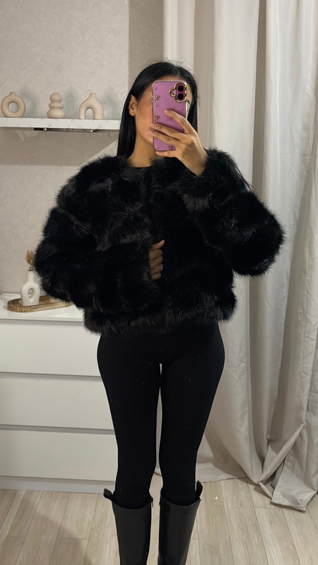 Fourrure Chloé noir