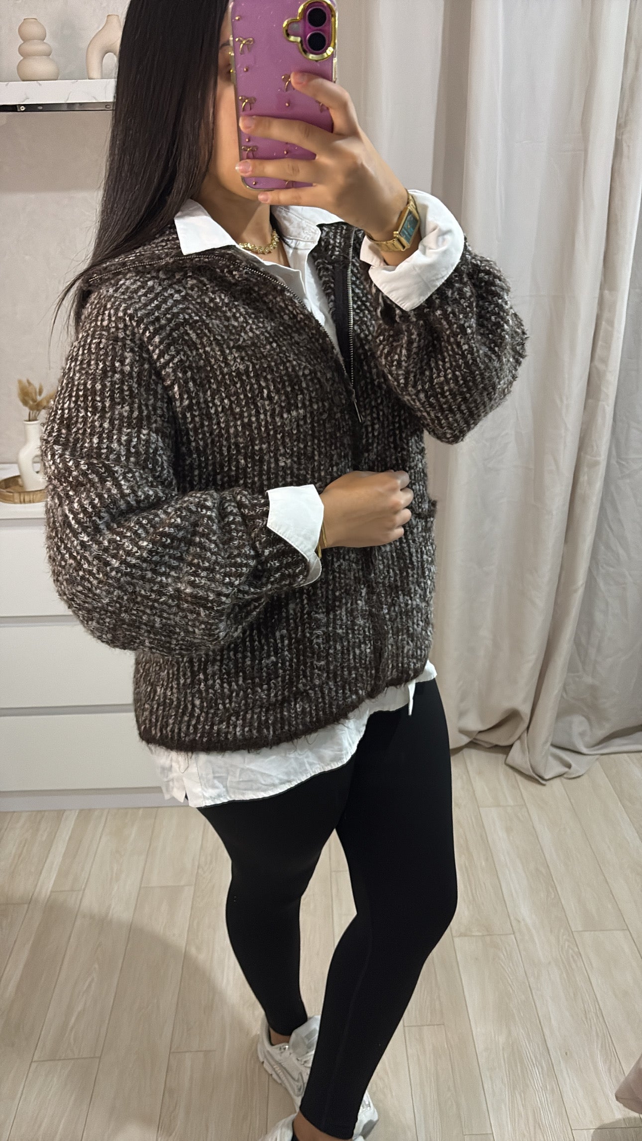 Veste/pull doha marron