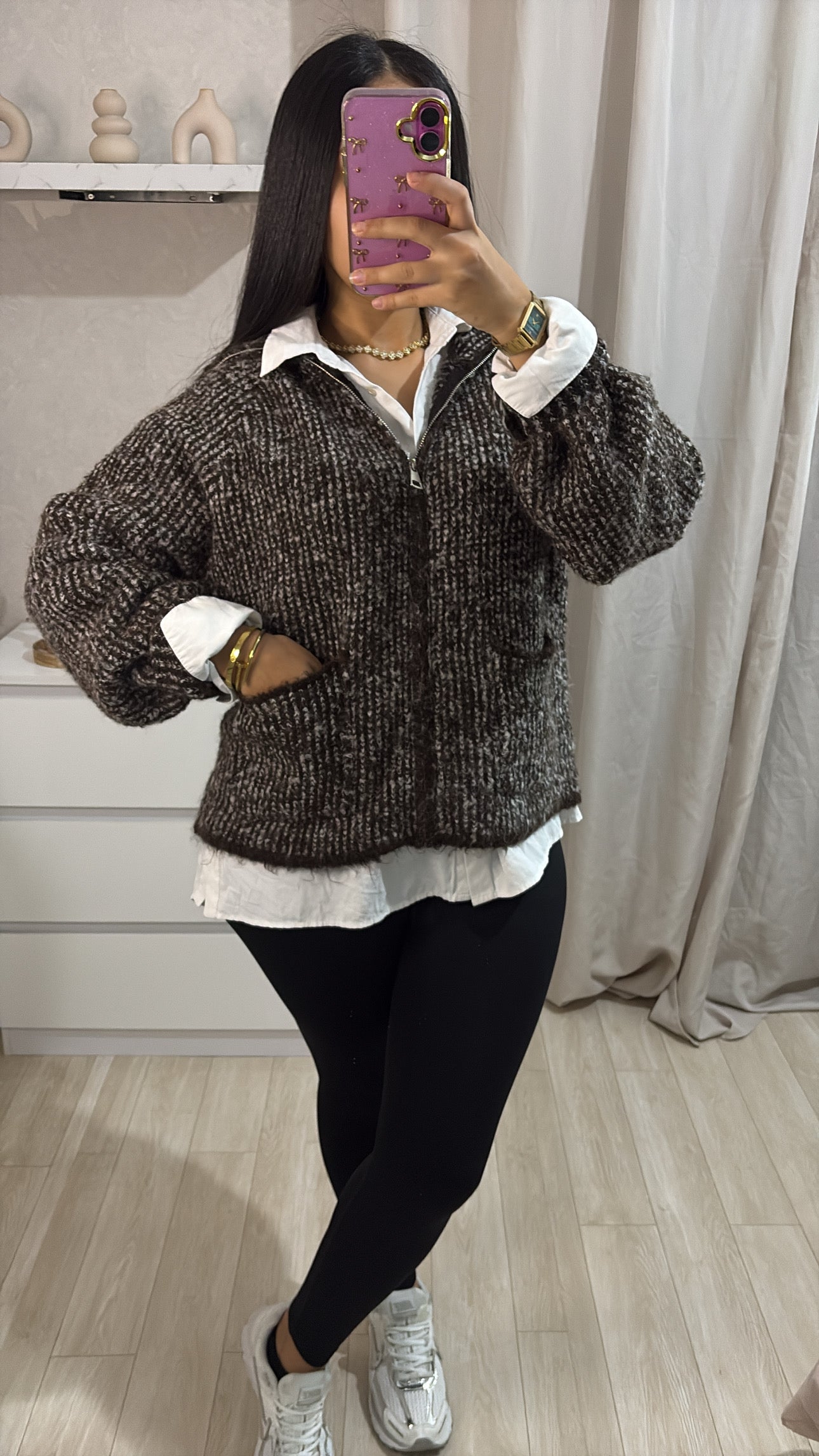 Veste/pull doha marron