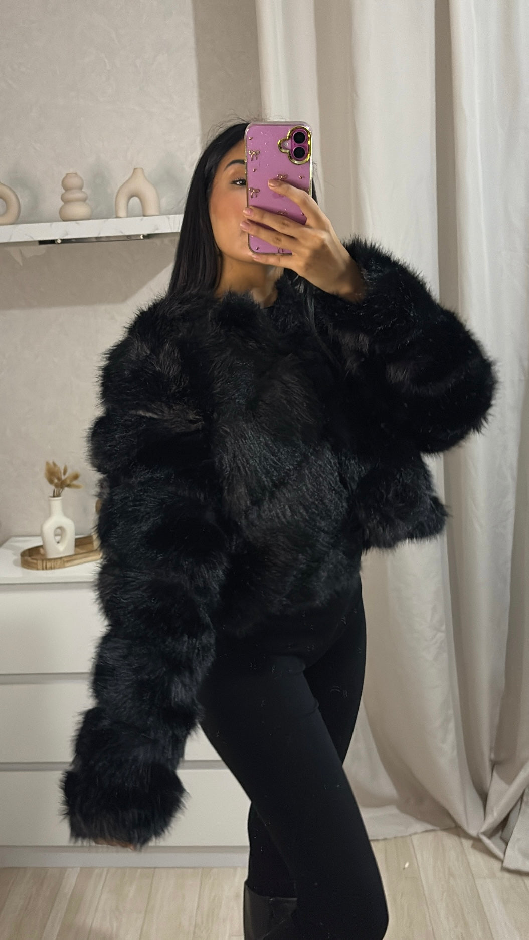 Fourrure Chloé noir