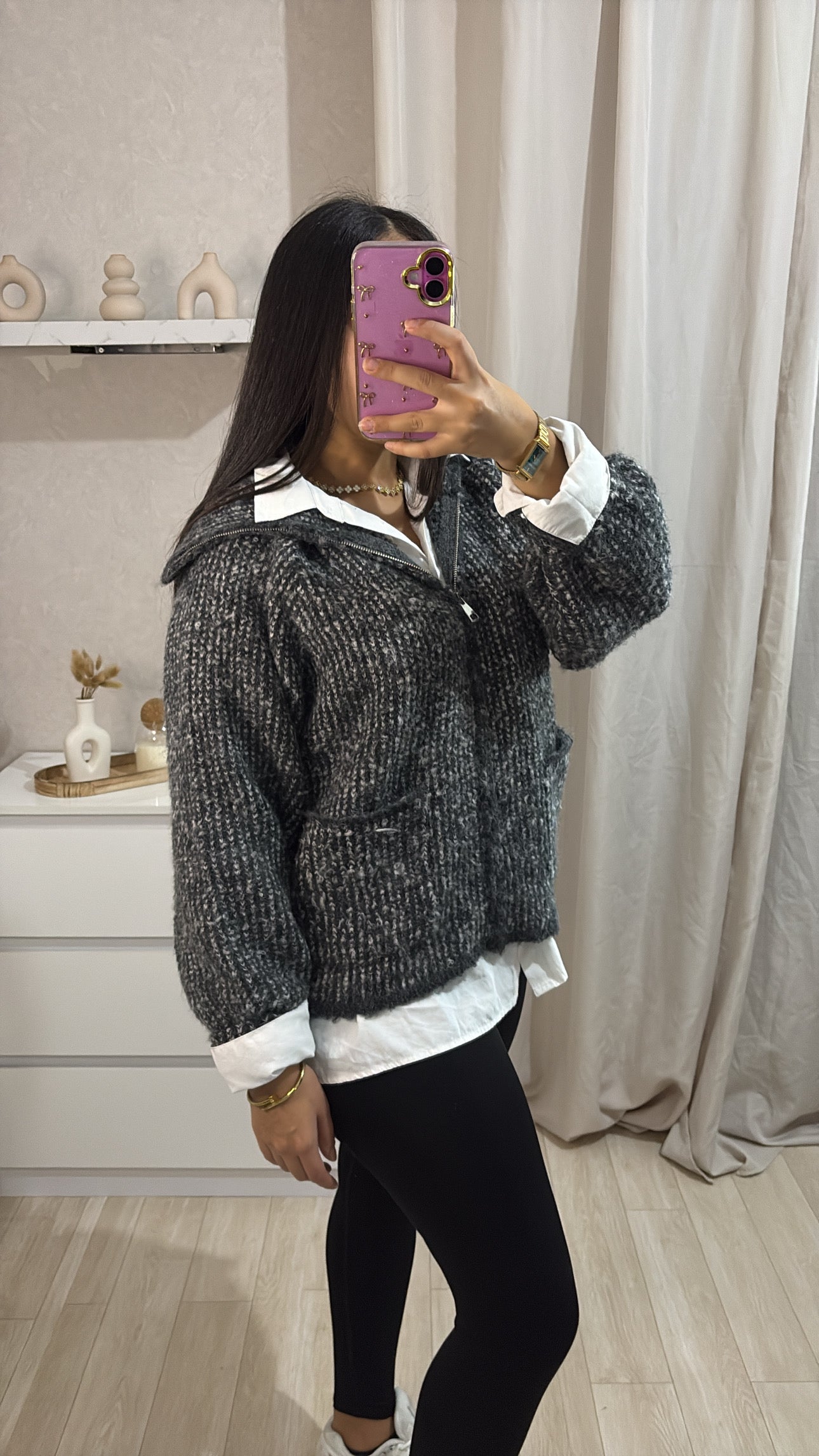 Veste/pull Doha gris